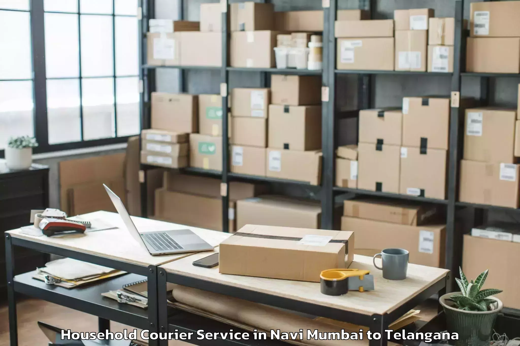 Top Navi Mumbai to Miryalaguda Household Courier Available